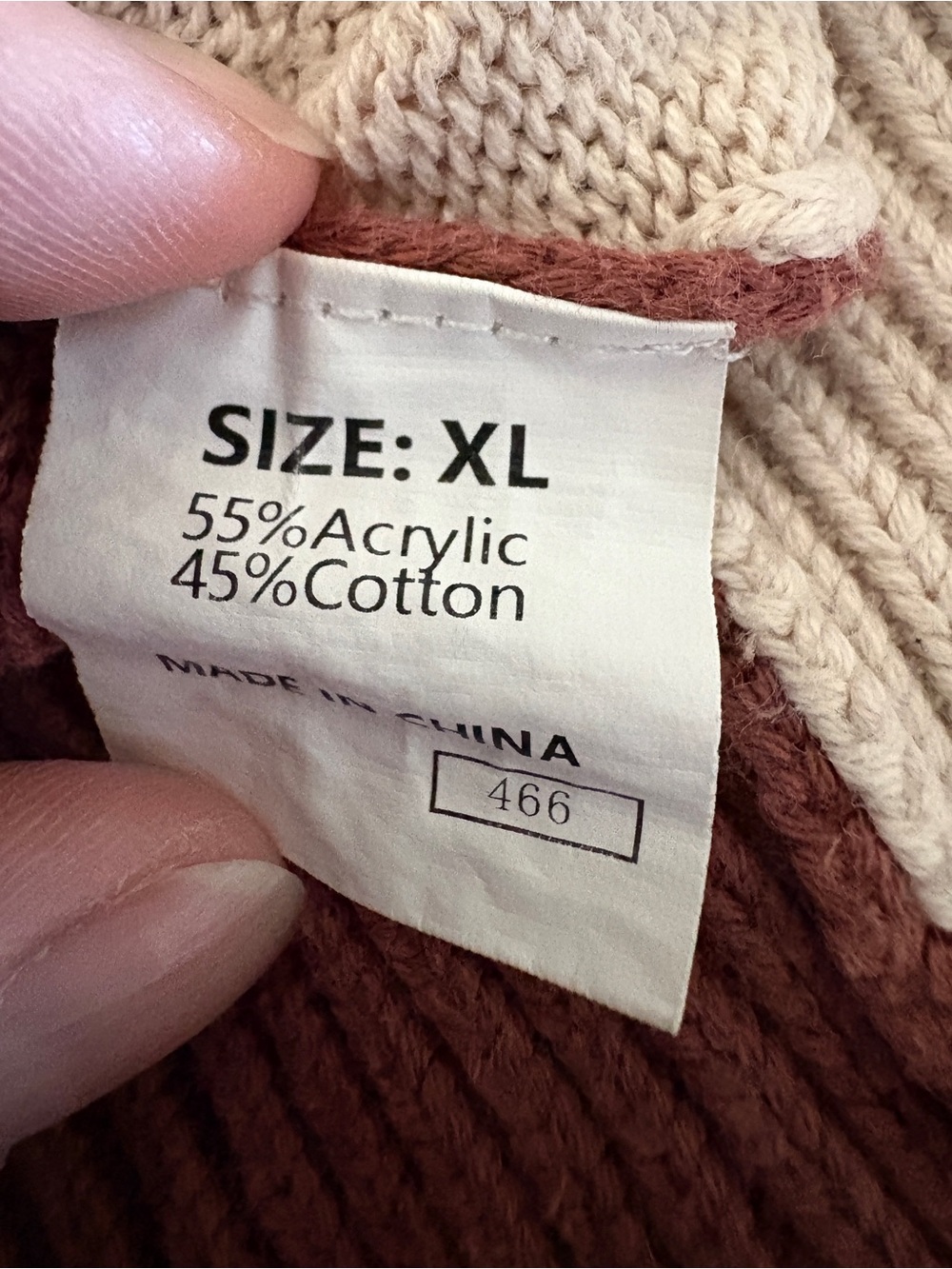 Colorblock Crewneck Sweater - XL - Autumn Cabincore - Picture 3 of 5